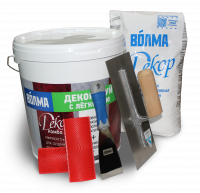 Комплект декоративной штукатурки "ВОЛМА-Декор", фактура "Дерево", 5 кг